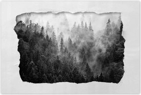 Poszterek 90x60 Tájkép Szürke Hegyek Köd