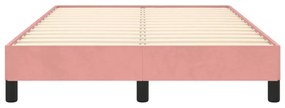 ágykeret matrac nélkül rózsaszín 120x190 cm bársony