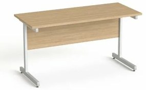 Íróasztal, szürke fémlábbal, 140x70 cm, MAYAH Freedom SV-26, kőris (IBXA26K)