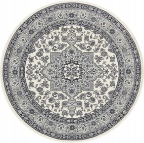 Kerek szőnyeg,szürke krémszínű hagyományos minta 160cm