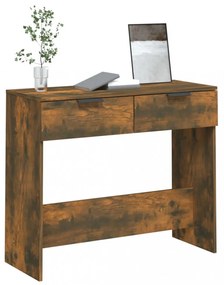 füstös tölgyszínű szerelt fa tálalóasztal 90 x 36 x 75 cm