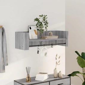 szürke sonoma színű szerelt fa fali polc 100 x 35 x 30,5 cm