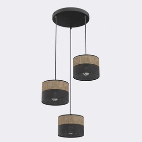 Emibig modern függeszték karbon barna fekete emi1653/3prem