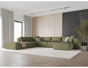 Világoszöld sarokkanapé (bal oldali-"U" alakú) Esther – Milo Casa