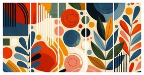 5 részes kép modern absztrakt formák