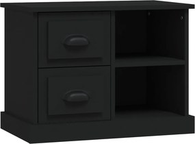 vidaXL fekete éjjeliszekrény 60x35,5x45 cm