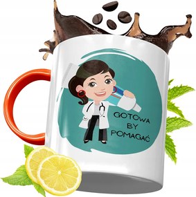 Narancssárga Bögre Fogorvosnak Ajándék fényképes nyomattal