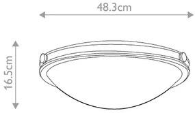 Elstead HK-COLLIER-F-M - Mennyezeti lámpa COLLIER 3xE27/60W/230V