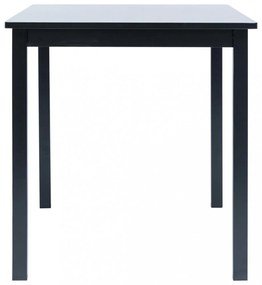 fekete tömör gumifa étkezőasztal 114 x 71 x 75 cm
