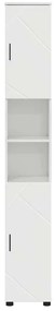 Fürdőszobai magas szekrény Magasfényű fehér 30 x 35 x 192 cm
