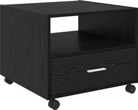 vidaXL Dohányzóasztal fiókkal Fekete tölgy 55 x 55 x 45 cm Faanyag