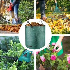 Összecsukható kerti kosár, ideális levelek, fű és egyéb hulladék gyűjtésére - 120 literes - zöld
