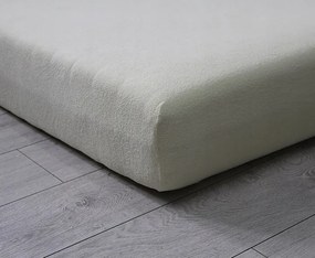 Gumis frottír lepedő Ecru 53 180x200 vastag lengyel puha krémszínű