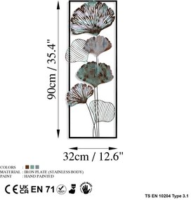 Fig fém fali dekoráció, 32×90 cm – TR930DYU1279