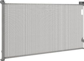 PawHut Összecsukható Kutya Biztonsági Rács 0-149 cm szélességig, kiterjeszthető védőháló, lépcső- és ajtórács kutyák számára automatikus zárással, szü