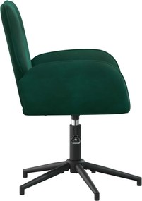 vidaXL Forgós Íróasztali Székek 4 db 54 x 55 x 90 cm Sötétzöld Bársony