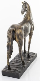 Dekorfigura Horse Műanyag Réz, Barna, Fekete 28x24x8,5cm