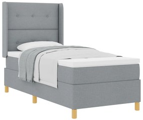 Boxspring Ágy Matrac Vilmány Szürke 80x200 cm Szövet