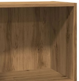 kézműves tölgy szerelt fa könyvespolc 40 x 24 x 76 cm