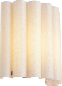 Japandi fali lámpa bézs vászonnal 26 cm - Scallop