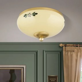 Orion DL 7-672 - Mennyezeti lámpa LANDHAUS 1xE27/60W/230V átm. 21 cm réz/bézs