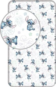 Disney Lilo és Stitch, A csillagkutya Ohana White gumis lepedő 90x200 cm