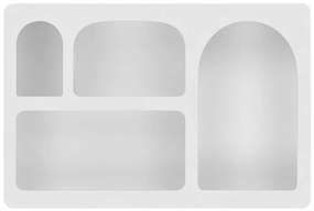 Bryne fali polc, festett fa, fehér 40x13x60 cm