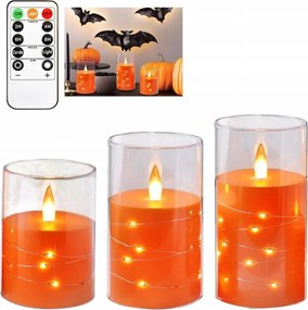 3XLED gyertya Gyertya láng effekttel