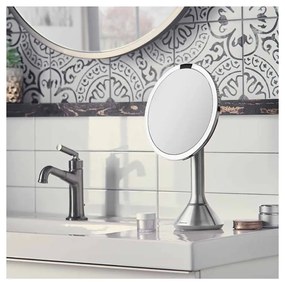Kozmetikai tükör világítással-nagyítós (ötszörös) ø 20 cm Sensor – simplehuman