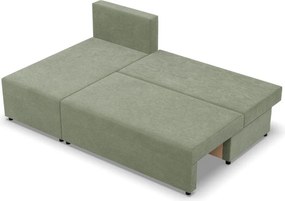 Nobu sarokkanapé, kordbársony, univerzális oldal, zöld