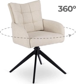 Forgó szék krém színben. JULY