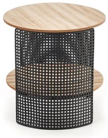 Kávésasztal TRAFICA 41x41 cm fekete/bézs