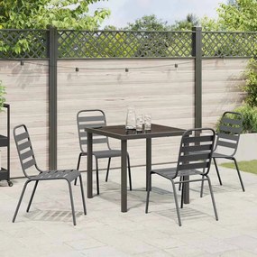 Kert étkező szett 5 pcs Sötétszürke Acél