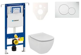 Fali WC szett Geberit előtétfalas szereléshez + Ideal Standard Tesi WC 111.355.00.5NF1