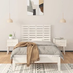 fehér tömör fenyőfa fali fejtámla 106 x 3 x 63 cm