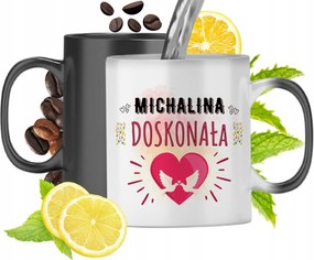 Mágikus bögre Michalina fekete matt nyomott mintával 330ml