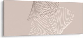 Kép - Bézs színű levelek N⁰2 (120x50 cm)