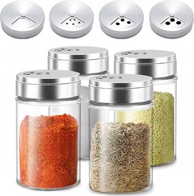 12 db Tartály üveg tároló 80ml konyhai fűszertároló