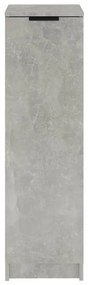 betonszürke szerelt fa cipősszekrény 30 x 35 x 100 cm