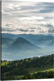 Vászonkép Hegyek Felhők Természet Erdők Természet 80x120 cm