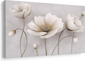 Fehér virágok képe (90x60 cm)