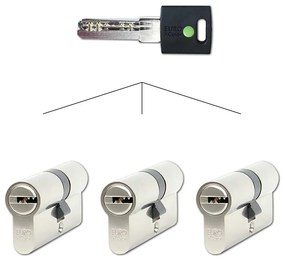 Építőbetét EC 30/35.SET3 közös kulccsal (3 db), zöld