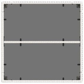 fehér polyrattan üveglapos kerti asztal 90 x 90 x 75 cm