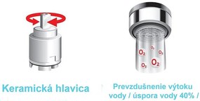 Ferro mosogató - készlet gránit mosogató + flexi csaptelep Ferro Zumba BZA4B, 1 kamrás 780x480 mm, grafit fényes, DRGM48 / 78HA-SET1-PL
