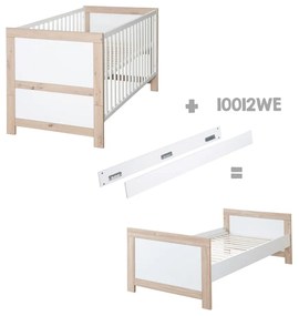 Fehér-natúr színű babaágy 70x140 cm Malo – Roba