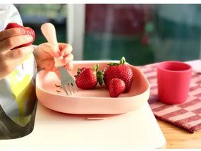 Beaba - Gyermek étkészlet Pink 4 db