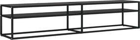 vidaXL fekete edzett üveg TV-szekrény 200 x 40 x 40,5 cm