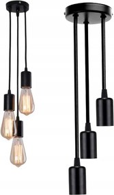 Zwis Edison Loft függesztett mennyezeti lámpa 3x E27