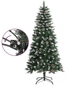 zöld PVC műkarácsonyfa állvánnyal 120 cm