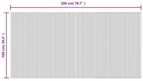 négyszögletű barna bambusz szőnyeg 100 x 200 cm